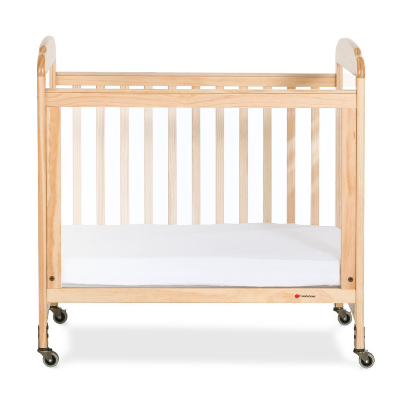 Serenity Compact Fixed-Side Clearview Crib, 3 Panel