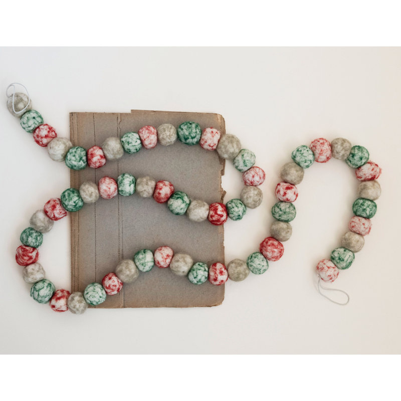 Wool Felt Ball Garland