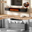 Floating TV Stand for TVs up to 75", Fluted Floating Entertainment Center with 2 Door-1743342597
