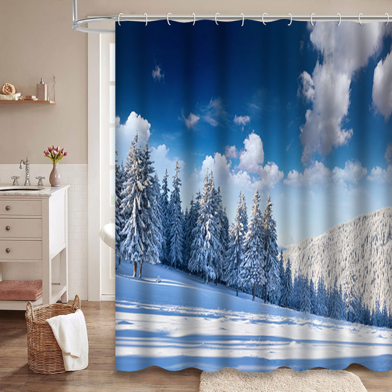 Magnifique rideau de douche avec 12 crochets, L 72 po x l 84 po