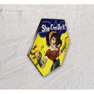 Justice League (Bombshells - Wonder Woman) Knexagon Wood Print