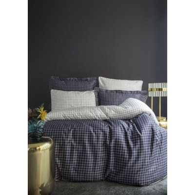 Satin Geometric Shapes Duvet Cover