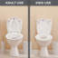 Siège de toilette rond non magnétique UMIEN 2-en-1 avec siège intégré pour la formation des petits enfants, charnières à dégagement rapide, pare-chocs anti-pincement et couvercle-114001383-114001384