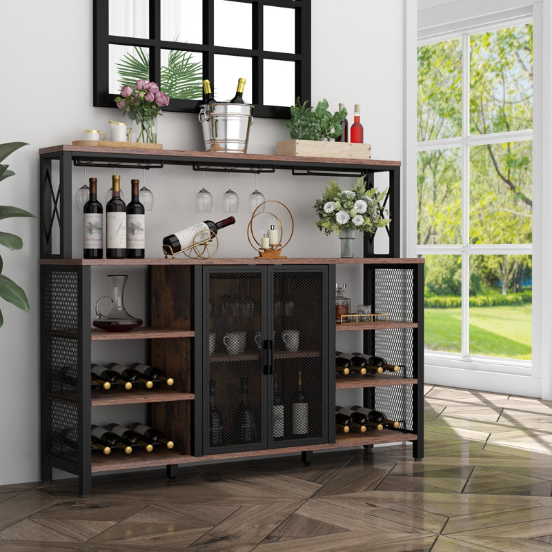 Armoire-bar à vin Kritzia, Rustique