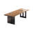 55.12"Brown Rectangle Pine Solid Wood Writing Desk-789197817