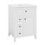 Meuble-lavabo 24 po avec lavabo, meuble-lavabo en bois massif avec tiroirs et tablettes réglables, petit meuble-lavabo-114294678