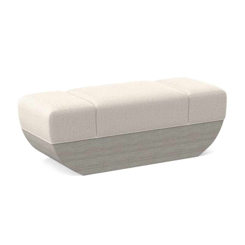Banc rembourré Ark, Bisque, Galet Chartres