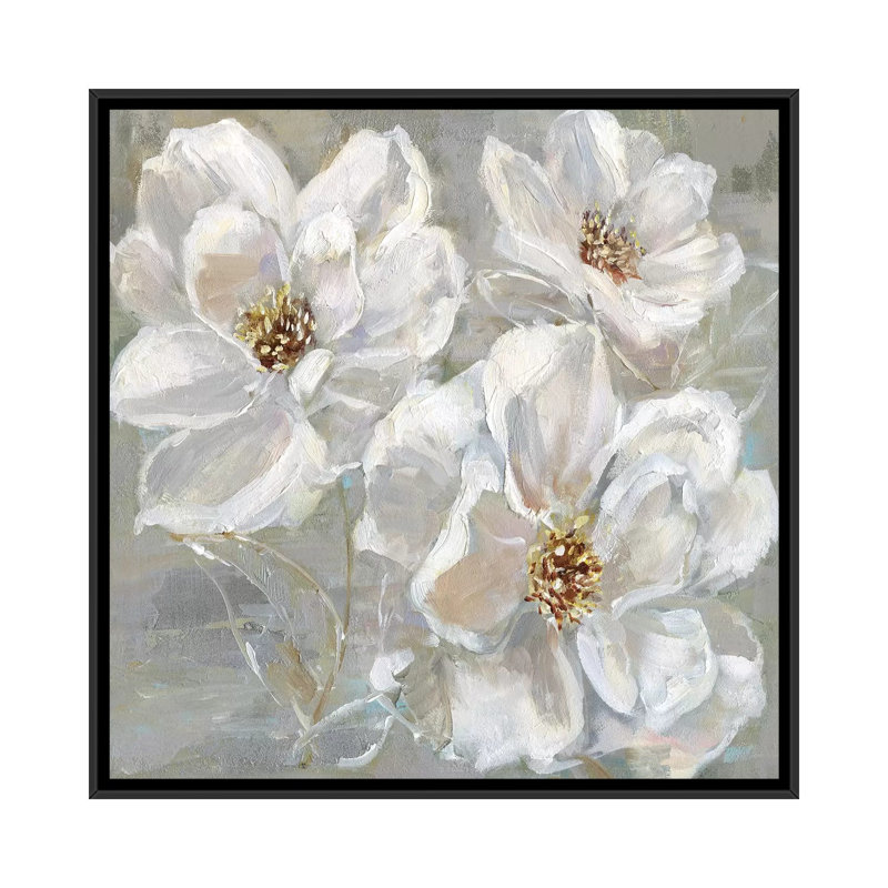 «Summer Solstice I», reproduction sur toile, H 18 po x l 18 po x P 1,5 po, Toile avec cadre noir, Pas de tapis