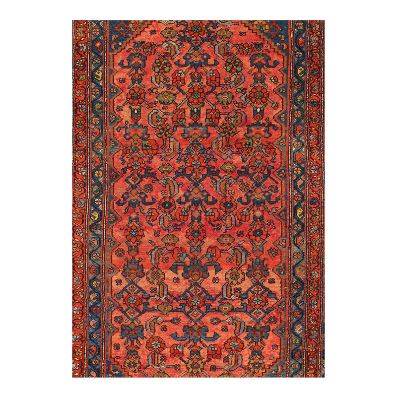 Canvello Hand Knotted Hamadan Light Blue Rug - 3'5'' X 6'6''