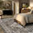 Floral Border Foldable Washable Area Rug –Light Green-1340066604