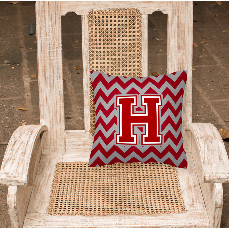 Housse et insert de coussin extérieur d'extérieur, Rouge / argenté, H