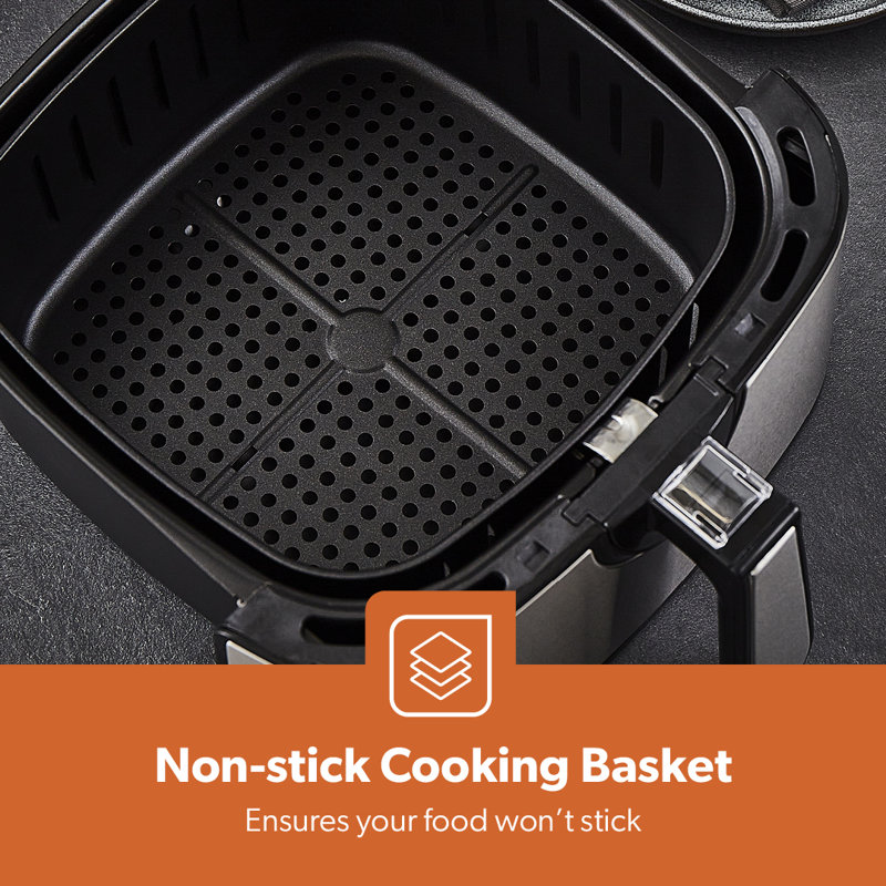 GEEPAS Digital Air Fryer Vortex Technology 7.5L Basket LED Touch Display 60Min Timer 1800W