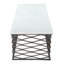 Table basse blanche et bronze antique