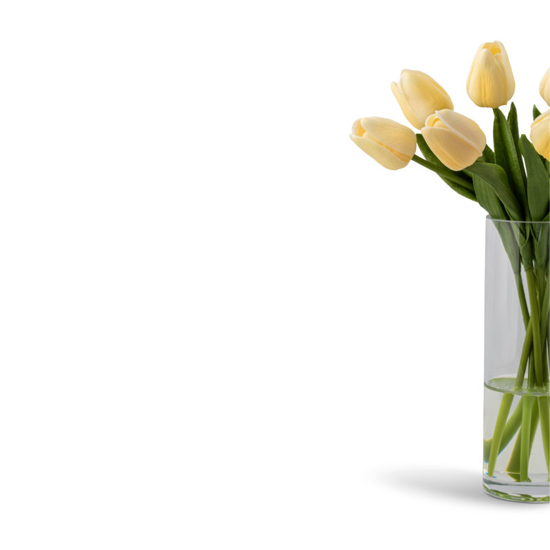 Arrangement de tulipes Emeline RealTouch, Pêche pâle