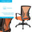 Chaise de bureau nervurée-1077995267