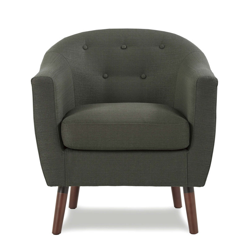 Chaise d'appoint rembourrée en tissu gris, Gris