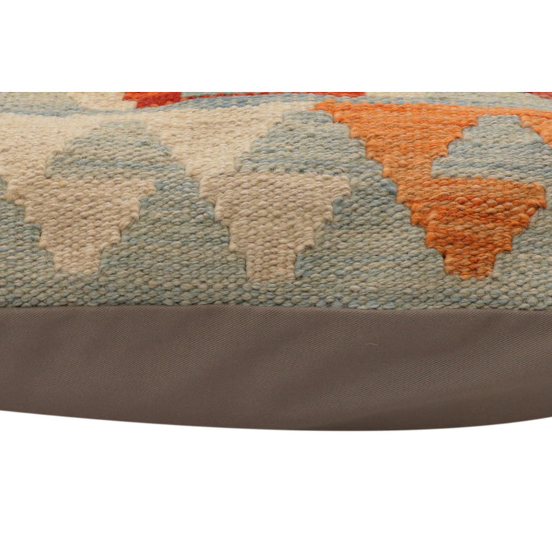 Coussin rustique en kilim tissé à la main rustique Kane - 20 po x 20 po