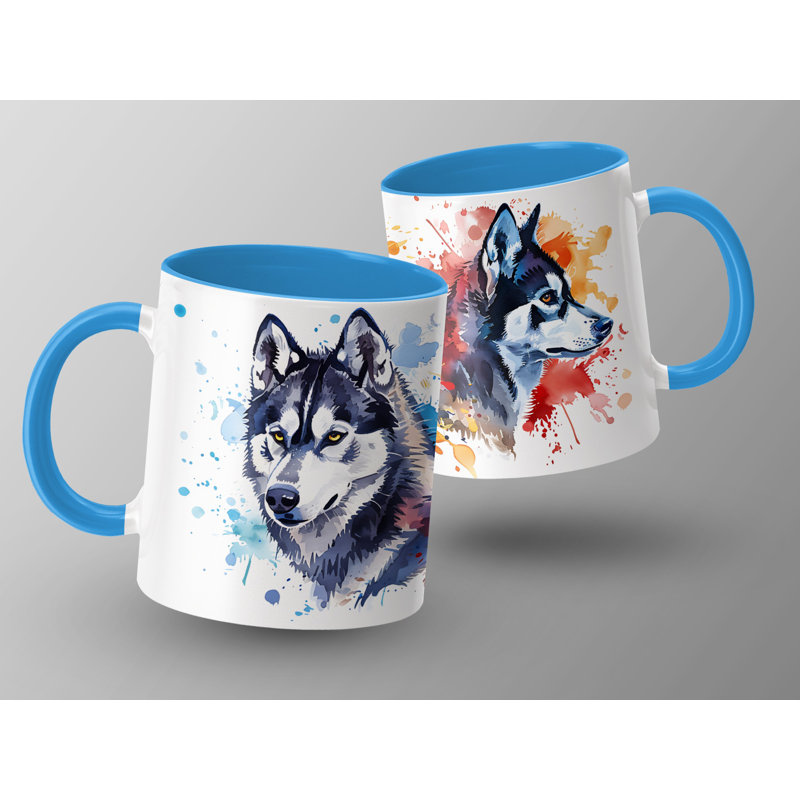 Ceramic Coffee Mug, Light Blue