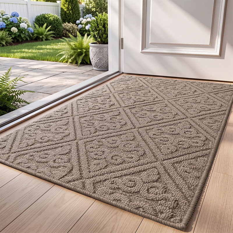 Fiori Non-Slip Indoor Doormat, 24" W x 36" L, Brown