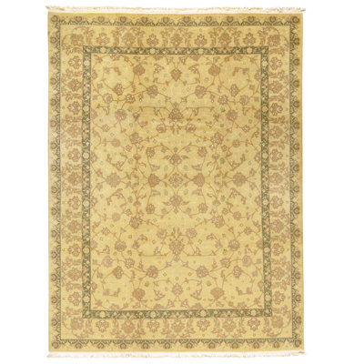 High-Quality Hand-Knotted Gold Area Rug