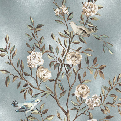 " Chinoiserie In Silver I " by Reneé Campbell