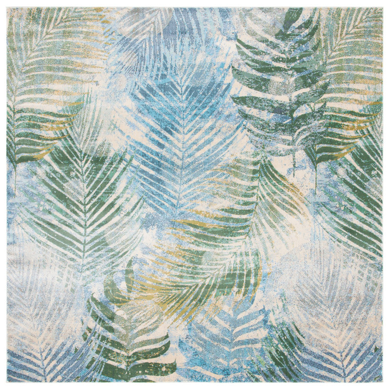 Tapis floral Kinser 300 Performance, Carré 6 pi 7 po