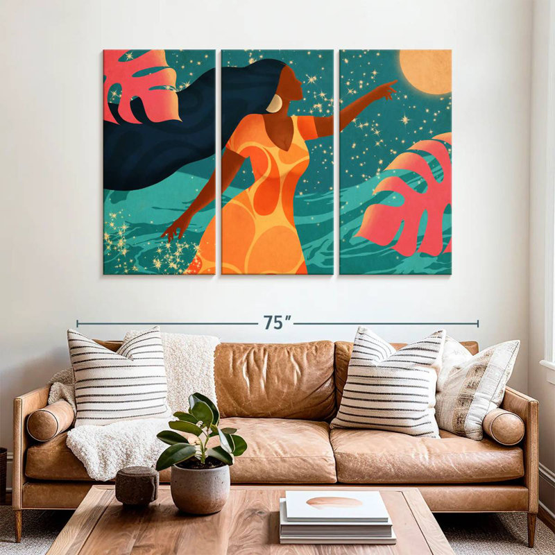 Leisha Latina Chasing Moonlight, 42" H x 65" W