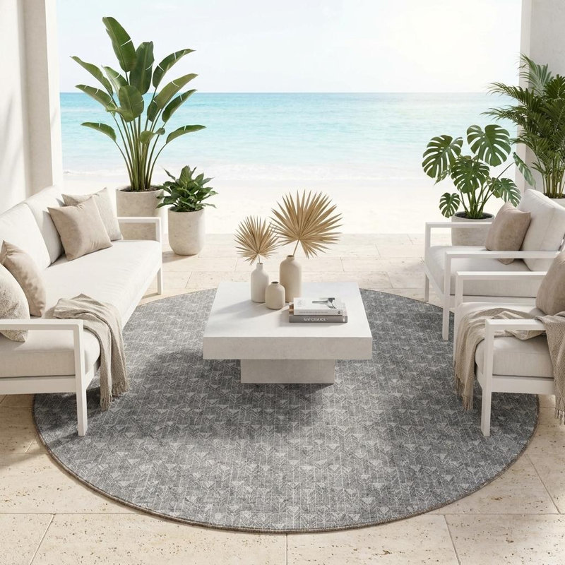 Tapis d'intérieur rond 8 po