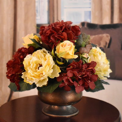Faux Silk Mixed Assortment Arrangement in Vase