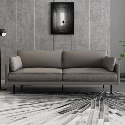 Causeuse-coussin gris 100% polyester
