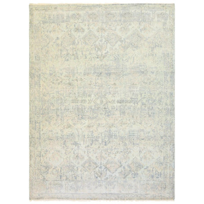 Rajasthan One-of-a-Kind Rectangle 9'1" X 11'11" New Age Area Rug Green