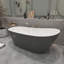 Baignoire de trempage autoportante en acrylique gris mat 59 po x 30 po A29