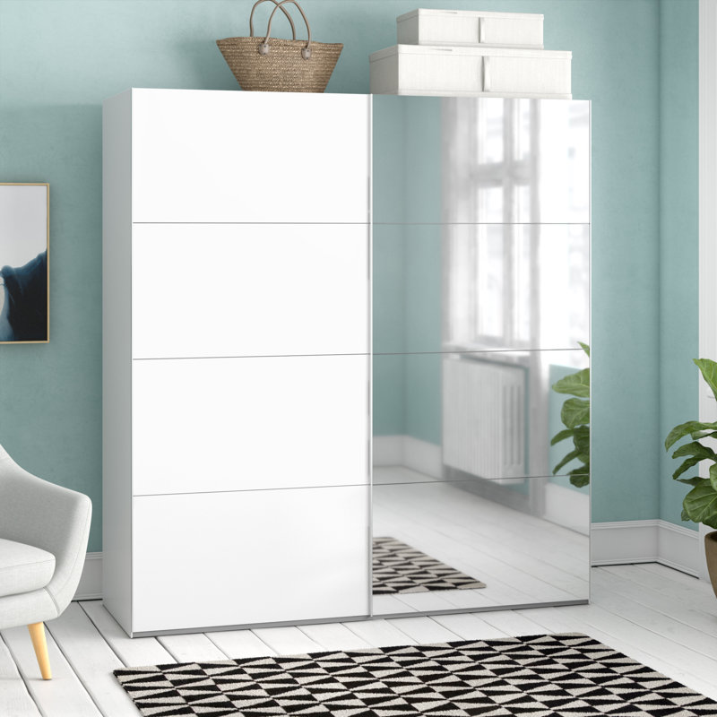 Subito 2 Sliding Door Wardrobe 181 cm Alpinwhite Mirror INCL. Delivery and Assembly