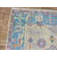 Tapis oriental turc noué à la main 6 pi 7 po x 8 pi 7 po de style turc Oushak blanc