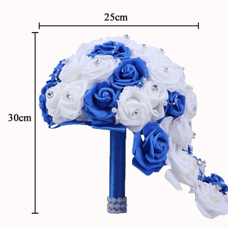Bouquet de mariage, Bleu
