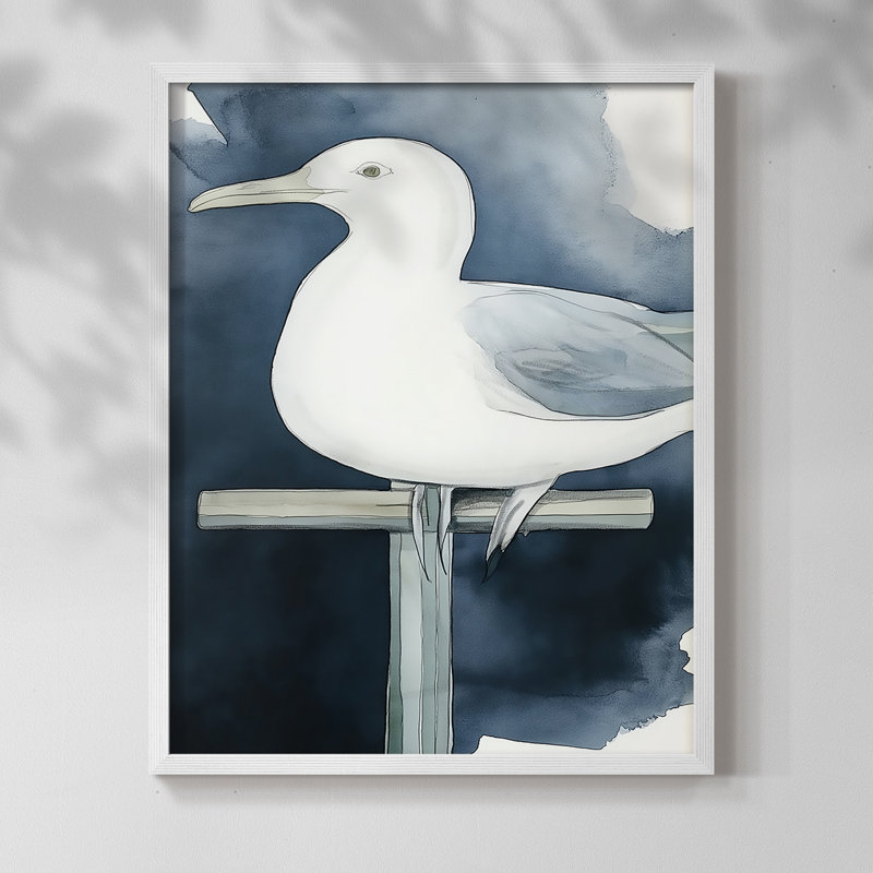 ANIMALS Series III - reproduction encadrée de qualité supérieure - prête à être accrochée - aucun clou requis, Blanc
