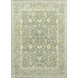 Wool Oriental Area Rug in Light Green/Beige/Gray