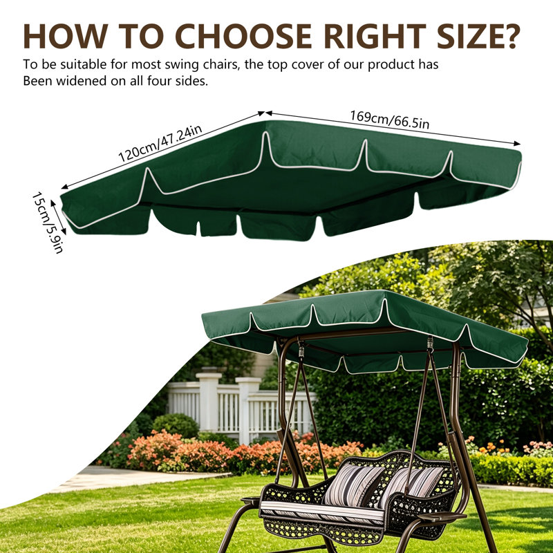Replacement Canopy, 5.6  ft. x 3.9  ft., Green