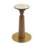Table de salle à manger moderne carrée, table en pierre frittée de 33,5 po avec pieds en bois et base dorée, table de cuisine pour 2 personnes pour un petit espace, capacité de poids de 150 lb (seulement la table de Négociation)-1805265711-1805265698