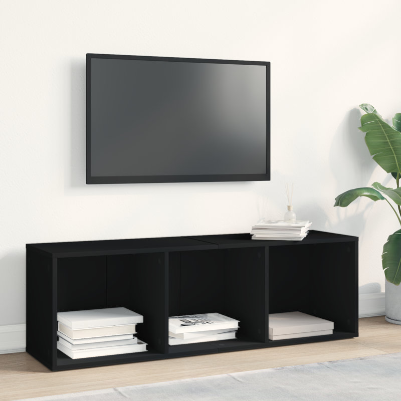 Abelia Bookcase, Black, (3 Shelves) 114cmH x 36cmW x 30cmD