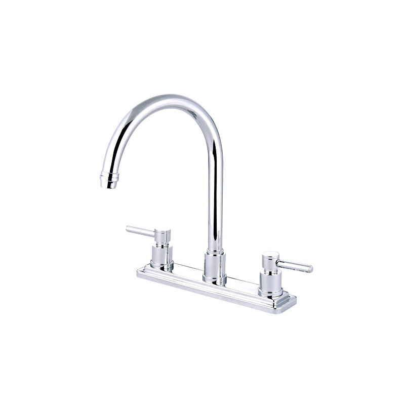 South Beach Double Handle Kitchen Faucet, Polished Chrome