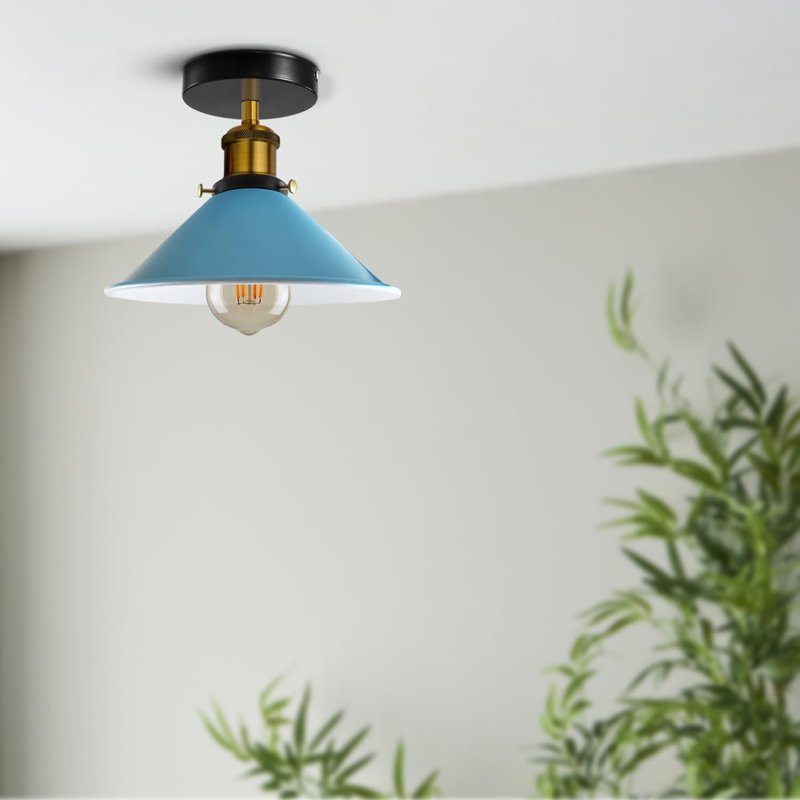 Denzel Semi Flush Mount, Blue