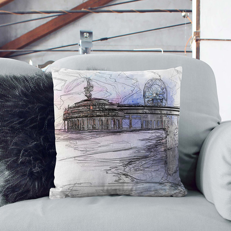 Square Throw Cushion, Stone, 40 x 40 cm
