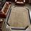 Tapis beige en fourrure douce, tapis moelleux de salon sur mesure