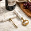 Coffret de rangement en bois incrusté, tire-bouchon et ouvre-bouteille, accessoires de bar faits à la main.