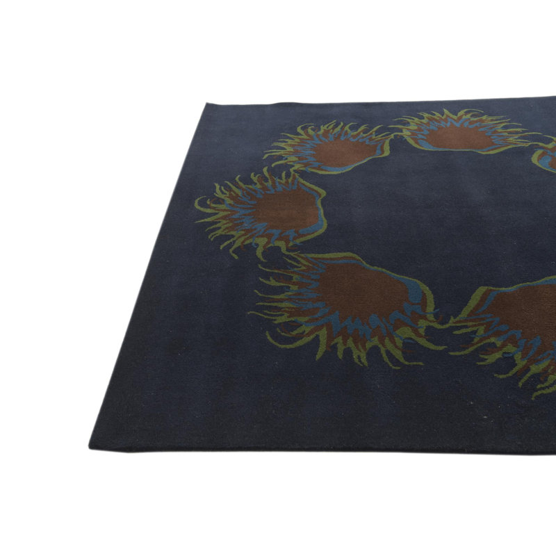 Square Parris Navy Blue Rug