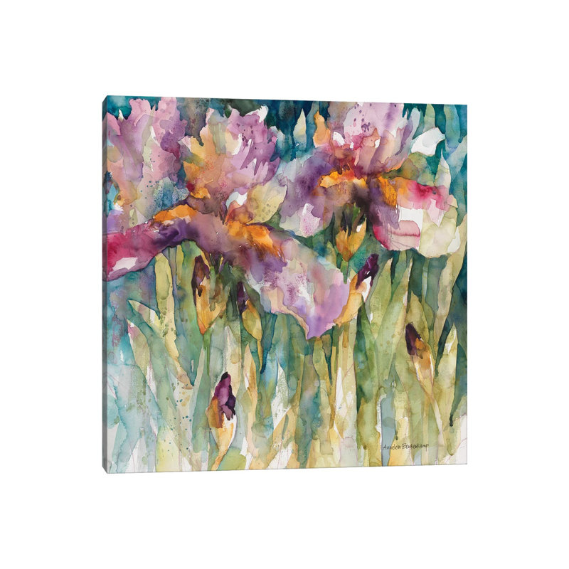 " Siberian Iris " by Annelein Beukenkamp, Wrapped Canvas, No Matte, 12" H x 12" W x 0.75" D
