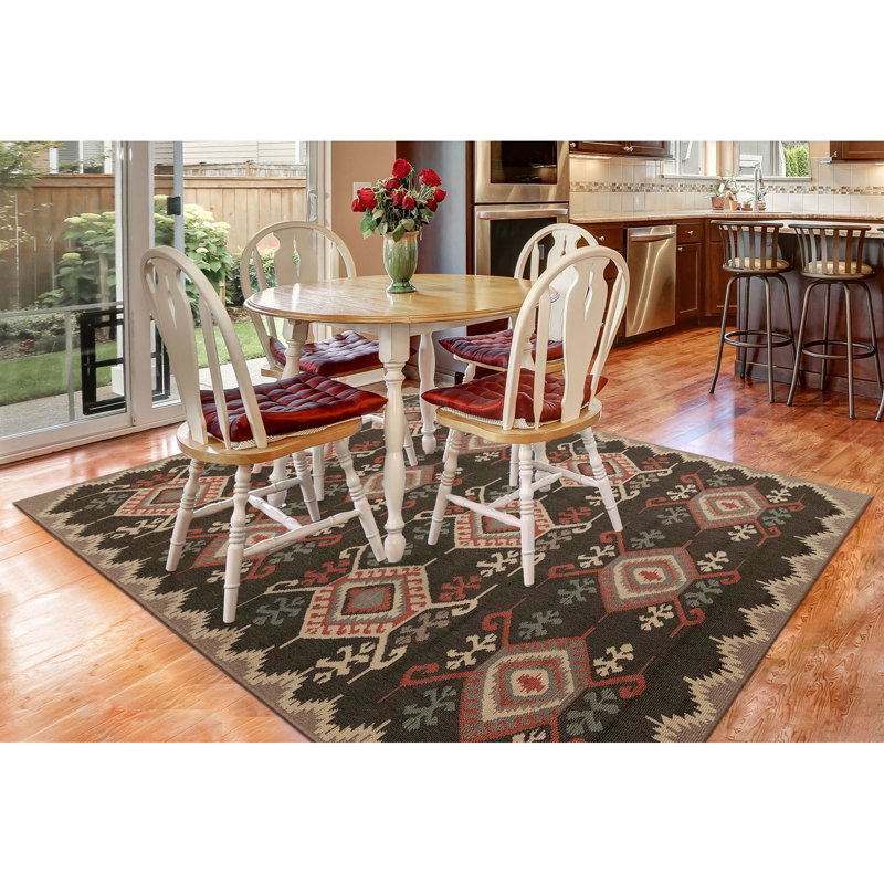 Power Loom Polypropylene Black Rug