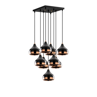 Prejean 9 - Light Black Cluster Pendant