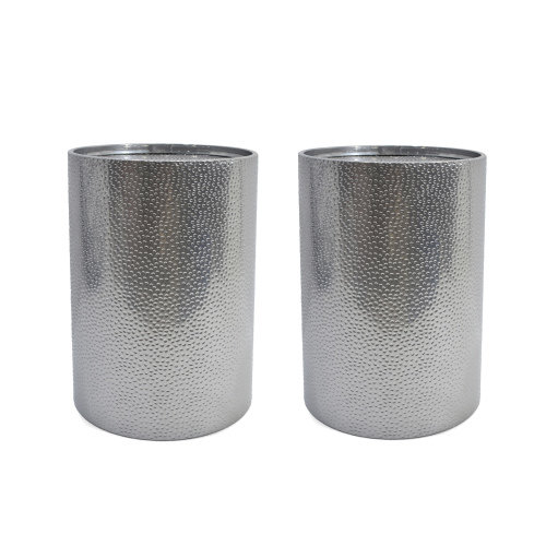 Table d'appoint en métal - Argent, Argent